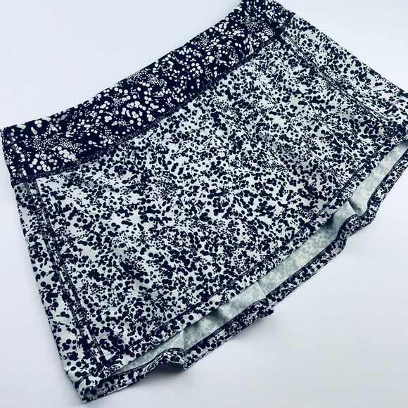 ~ Lululemon 10 Pace Rival Skirt Tennis Pickleball WITHOUT SHORTS Black White - Picture 16 of 16